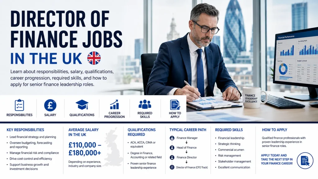 Director of Finance presenting financial reports and strategic budget planning to an executive leadership team during a board meeting in a modern UK office.