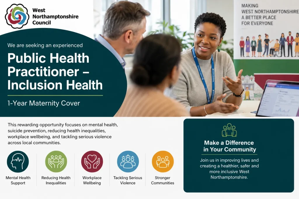 Public Health Practitioner leading community health and wellbeing initiatives in Northampton.