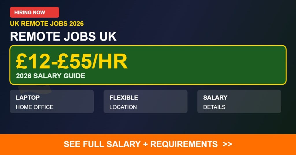 £12-£55/HR REMOTE JOBS UK remote jobs UK 2026