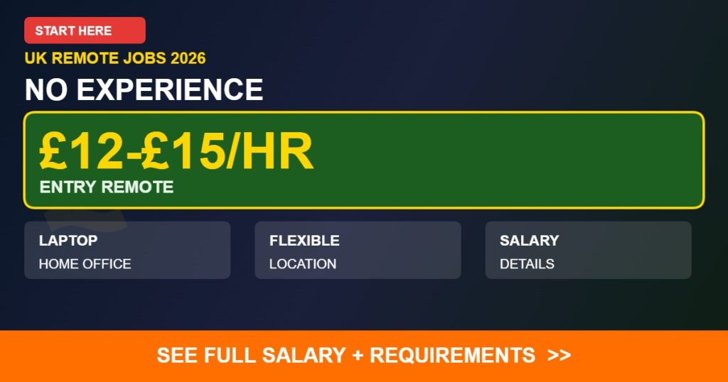 £12-£15/HR NO EXPERIENCE remote jobs UK 2026