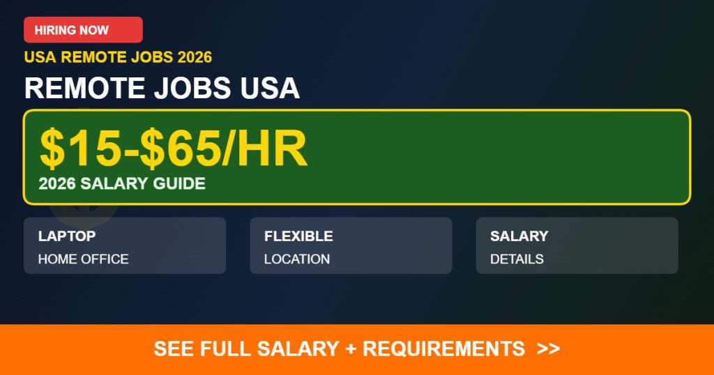 $15-$65/HR REMOTE JOBS USA remote jobs USA 2026