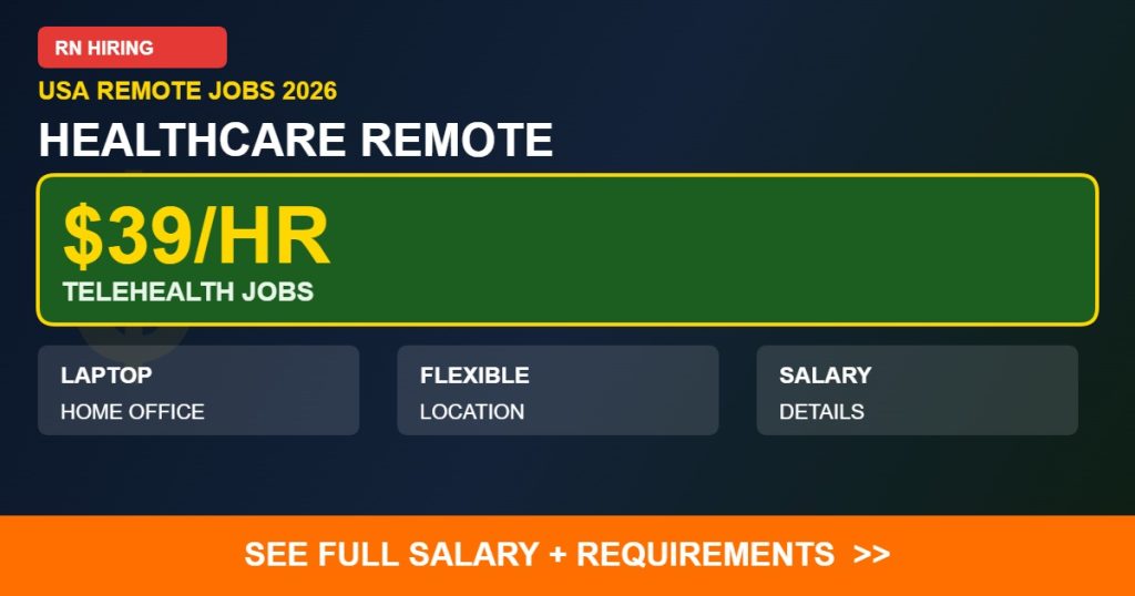 $39/HR HEALTHCARE REMOTE remote jobs USA 2026