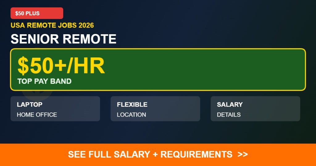 $50+/HR SENIOR REMOTE remote jobs USA 2026