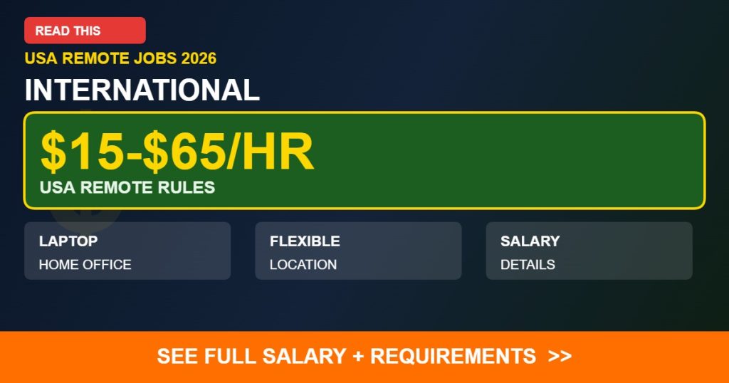 $15-$65/HR INTERNATIONAL remote jobs USA 2026