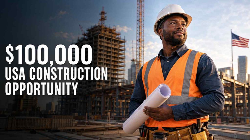 An Opportunity to Get Paid $100,000 to Relocate to the USA via the Construction Visa Program